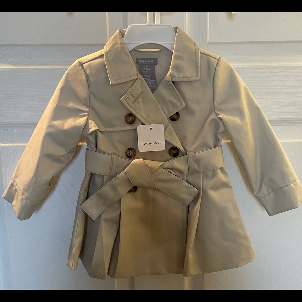 Tahari kids trench coat size 12 months